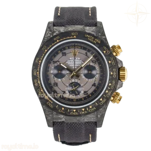 Daytona DIW “AVIA GREY” Carbon DIWF Gray/Yellow Dial on Black Nylon Strap SH4130
