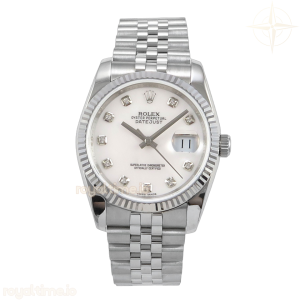 DateJust 36 SS 116234 GMF White MOP Diamonds Dial on Jubilee Bracelet VR3135