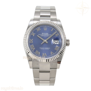 DateJust 36 SS 126234 ARF Blue Diamond Roman Dial on Oyster Bracelet DD3235