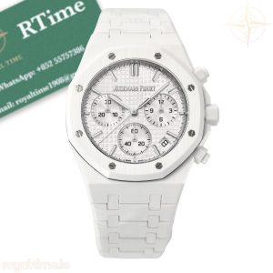 Audemars Piguet Royal Oak Chrono 26240 White Ceramic APSF Silver Dial On White Ceramic Bracelet SA4401