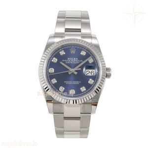 DateJust 36 SS 126234 ARF Blue Diamonds Dial on Oyster Bracelet DD3235