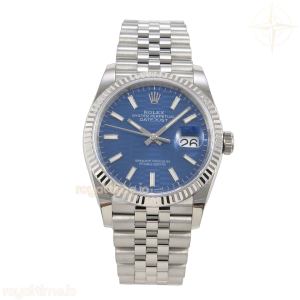DateJust 36 SS 126234 ARF Blue Textured Stick Dial on Jubilee Bracelet DD3235