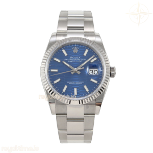 DateJust 36 SS 126234 ARF Blue Textured Stick Dial on Oyster Bracelet DD3235