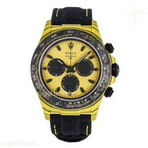 Daytona DIW Yellow Carbon Case DIWF Edition Black/White Dial on Black Nylon Strap A7750