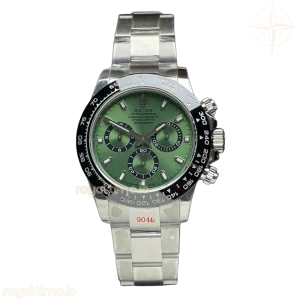 Daytona Green Dial Black Bezel in Steel