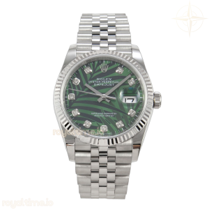 DateJust 36 SS 126234 ARF Green Leaves Diamonds Dial on Jubilee Bracelet DD3235
