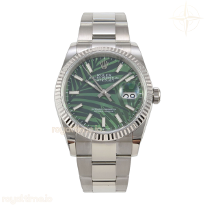 DateJust 36 SS 126234 ARF Green Leaves Stick Dial on Oyster Bracelet DD3235