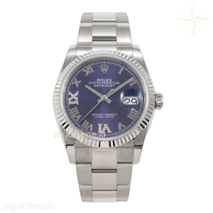 DateJust 36 SS 126234 ARF Purple Diamond Roman Dial on Oyster Bracelet DD3235