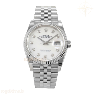 DateJust 36 SS 126234 ARF White MOP Diamonds Dial on Jubilee Bracelet DD3235