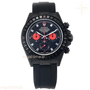 DIW Daytona Rainbow Black Carbon with Black Rubber Strap