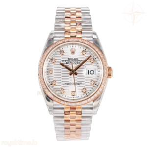 DateJust 36 SS/RG 126281rbr VSF 904L Steel Fluted Motif Diamonds Dial on Jubilee Bracelet VS3235