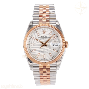 DateJust 36 SS/YG 126231 VSF 904L Steel RG White Leaf Dial on Jubilee Bracelet VS3235
