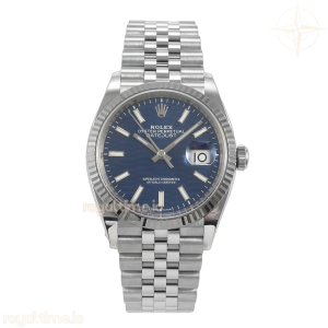 DateJust 36mm 126234 904L SS VF Blue Fluted Dial Stick Markers On Jubilee Bracelet DD3235