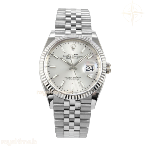 DateJust 36mm 126234 904L SS VF Sliver Dial Stick Markers On Jubilee Bracelet DD3235