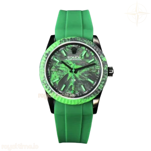 DIW Milgauss Green Carbon on Green Rubber Strap