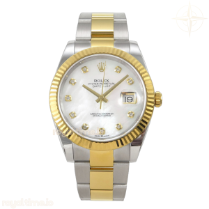 DateJust 41 126233 BJF White Diamonds Dial on SS/YG Oyster Bracelet A3235