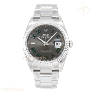 DateJust 41 126330 904L SS VSF Gray Dial Green Roman on Oyster Bracelet VS3235 V2 (133g)