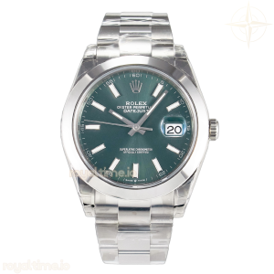 DateJust 41 126330 904L SS VSF Green Dial on Oyster Bracelet VS3235