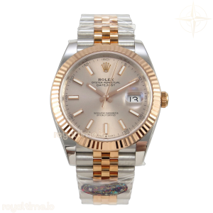 DateJust 41 126331 904L SS/RG VF RG Stick Dial on Jubilee Bracelet DD3235