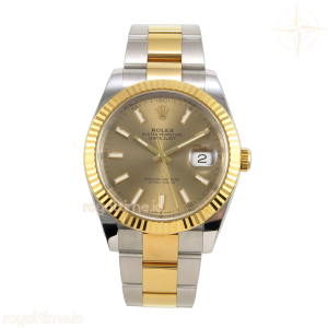 DateJust 41 126333 904L SS/YG VF Gold Dial Stick Marker On SS/YG Oyster Bracelet DD3235