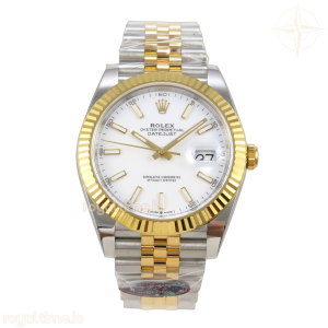 DateJust 41 126333 904L SS/YG VF White Stick Dial on Jubilee Bracelet DD3235