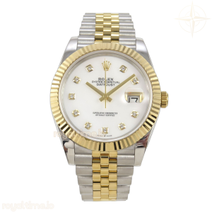 DateJust 41 126333 QF 904L Steel White MOP Dial on SS/YG Jubilee Bracelet QF3235 (145g)