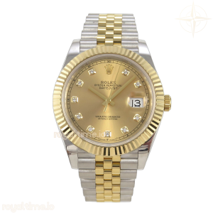 DateJust 41 126333 QF 904L Steel YG Diamonds Dial on SS/YG Jubilee Bracelet QF3235 (145g)