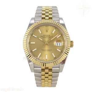 DateJust 41 126333 QF 904L Steel YG Stick Dial on SS/YG Jubilee Bracelet QF3235 (145g)