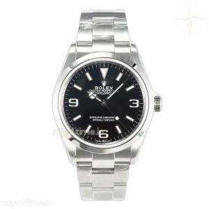 Explorer 36 904L Steel KRF Black Dial on SS Bracelet SW200 V2