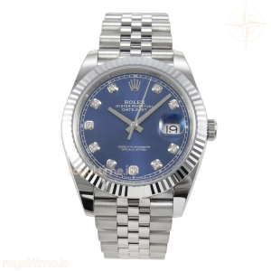 DateJust 41 126334 904L SS SCF Blue Diamonds Dial on Jubilee Bracelet VR3235