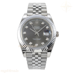 DateJust 41 126334 904L SS SCF Gray Diamonds Dial on Jubilee Bracelet VR3235