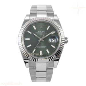 DateJust 41 126334 904L SS SCF Green Dial on Oyster Bracelet VR3235