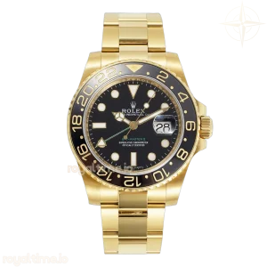GMT Master II 116718LN Black Dial in Yellow Gold