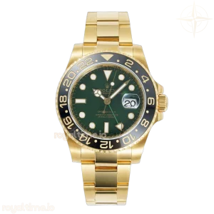 GMT Master II 116718LN Green Dial in Yellow Gold