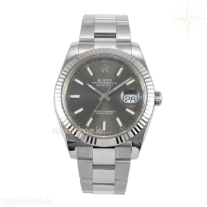 DateJust 41 126334 904L SS VF Gray Stick Dial on Oyster Bracelet DD3235