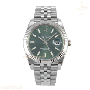 DateJust 41 126334 904L SS VF Green Stick Dial on Jubilee Bracelet DD3235