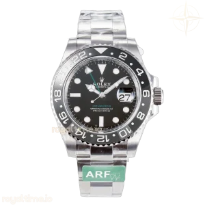 GMT-Master II 126710 GRNR Black/Gray Ceramic 904L Steel ARF on Oyster Strap SH3285