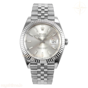 DateJust 41 126334 904L SS VF Silver Stick Dial on Jubilee Bracelet DD3235