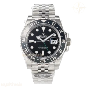 GMT-Master II 126710 GRNR Black/Gray Ceramic 904L Steel Clean on Jubilee Strap DD3285