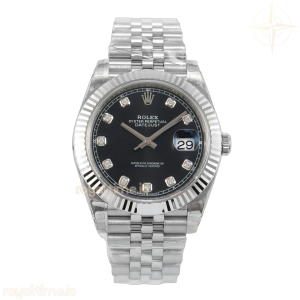 DateJust 41 126334 904L SS VSF Black Diamonds Dial on Jubilee Bracelet VS3235 V2 (133g)