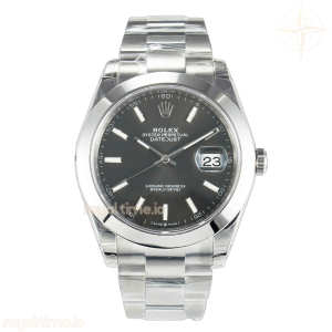 DateJust 41 126334 904L SS VSF Gray Dial on Oyster Bracelet VS3235