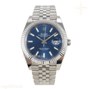 DateJust 41 126334 Clean Plus 904L Steel Blue Stick Dial on Jubilee Bracelet DD3235