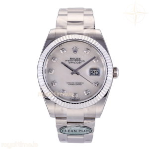 DateJust 41 126334 Clean Plus 904L Steel White MOP Diamonds Dial on Oyster Bracelet DD3235