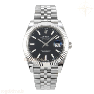 DateJust 41 126334 Clean Plus Black Stick Dial on Jubilee Bracelet JH3235 (Free Sprung) Weighted 133g