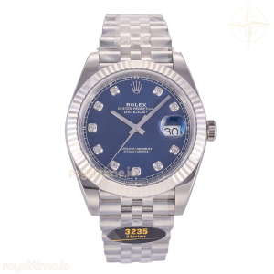 DateJust 41 126334 JF Blue Diamonds Dial on Jubilee Bracelet JH3235 (Free Sprung) Weighted