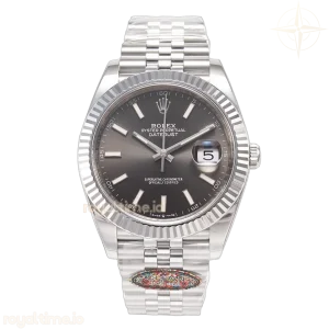 DateJust 41 126334 904L SS Clean Gray Rhodium Dial on Jubilee Bracelet S3235