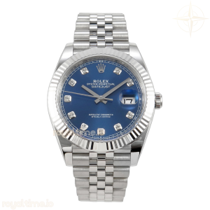 DateJust 41 126334 Clean Plus Blue Diamonds Dial on Jubilee Bracelet JH3235 (Free Sprung) Weighted 133g