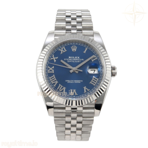 DateJust 41 126334 Clean Plus Blue Roman Dial on Jubilee Bracelet JH3235 (Free Sprung) Weighted 133g