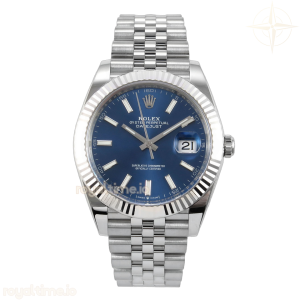 DateJust 41 126334 Clean Plus Blue Stick Dial on Jubilee Bracelet JH3235 (Free Sprung) Weighted 133g