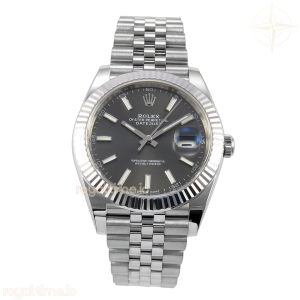 DateJust 41 126334 Clean Plus Gray Stick Dial on Jubilee Bracelet JH3235 (Free Sprung) Weighted 133g